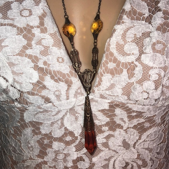 Long boho crystal necklace - Picture 7 of 7